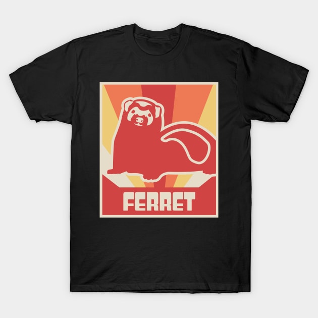 Vintage FERRET Poster T-Shirt by MeatMan